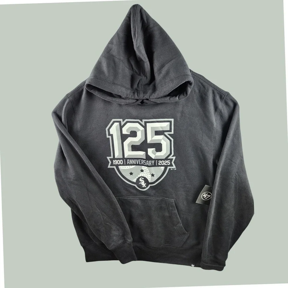 47 Chicago White Sox 125th Anniversary Hoodie Men's Large Black 1900-2025 NWT